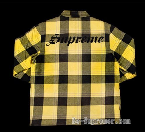 S Supreme Quilted Flannel Shirt yellow - www.sorbillomenu.com