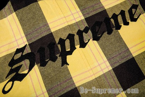 Supreme Quilted Flannel Shirt イエロー 黄色 S