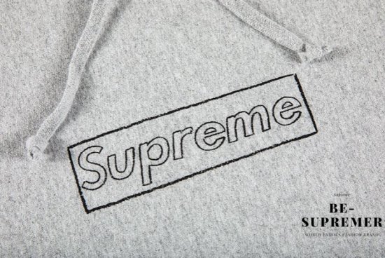 Supreme KAWS Chalk Logo Hooded Sweatshirt パーカーヘザーグレー ...