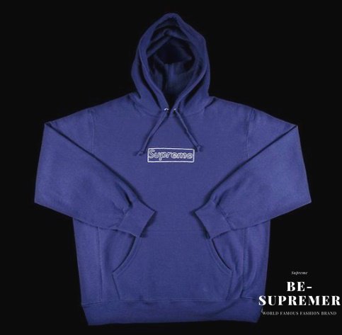 Supreme KAWS Chalk Logo Hooded Sweatshirt パーカーウォッシュネイビー 新品通販- Be-Supremer