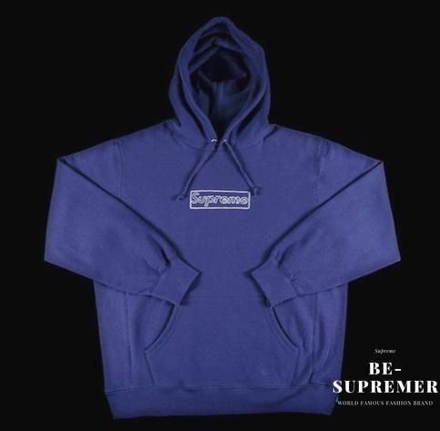 Supreme KAWS Chalk Logo Hooded Sweatshirt パーカーウォッシュネイビー 新品通販- Be-Supremer