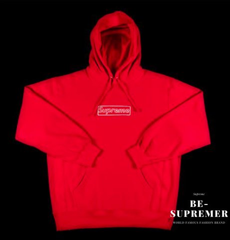 Supreme KAWS Chalk Logo Hooded Sweatshirt パーカー レッド 新品通販- Be-Supremer