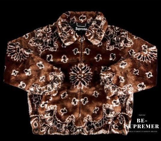 SUPREME シュプリーム 21SS Bandana Faux Fur Bomber Jacket バンダナファーボンバージャケット ブラウン