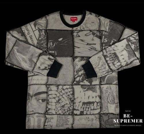 Supreme Mosaic Patchwork L/S Top ロンT ブラック新品の通販 - Be