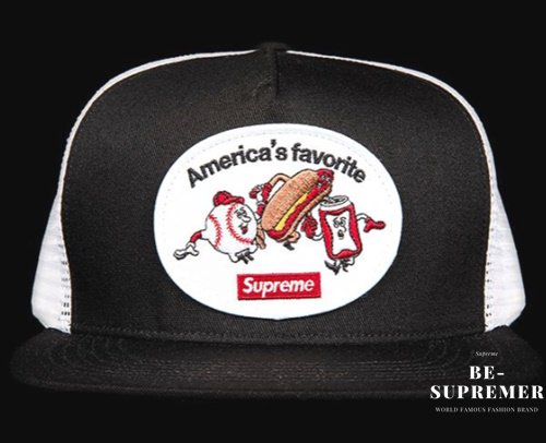 Supreme America's Favorite Mesh Back 5Panel キャップ帽子 ブラック 