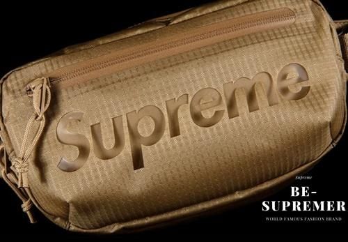 付属品完備 Supreme waist bag tan