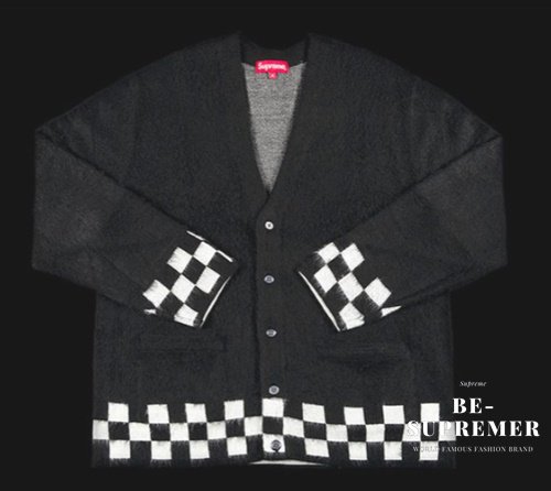 Supreme　Brushed Checkerboard Cardigan カーディガン ブラック 新品通販 - Be-Supremer