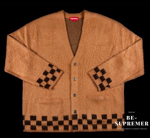 21ss Supreme Brushed Checkerboard Cardig