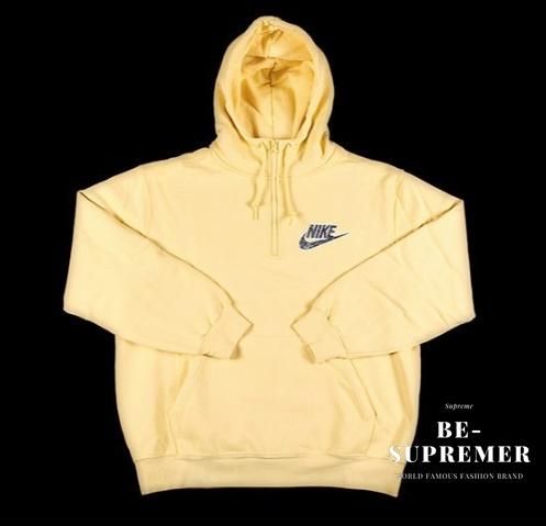 Supreme Nike Half Zip Hooded Sweatshirt パーカーペイルイエロー 新品通販 - Be-Supremer