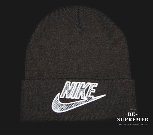 【Supreme通販専門店】Supreme Nike Snakeskin Beanieニット帽 ブラック新品の通販- Be-Supremer