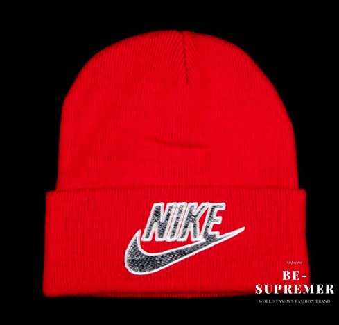 【Supreme通販専門店】Supreme Nike Snakeskin Beanieニット帽 レッド新品の通販- Be-Supremer