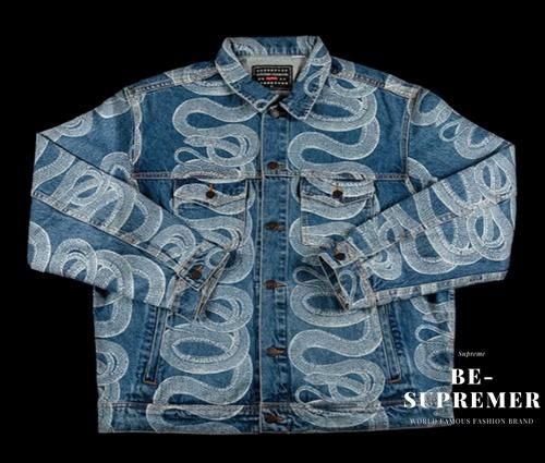 Supreme シュプリーム 21SS HYSTERIC GLAMOUR Snake Denim Trucker Jacket  ヒステリックグラマースネークデニムトラッカージャケット ブルー | 人気ブランドの最新デニムジャケット -  Supreme(シュプリーム)オンライン通販専門店 ...