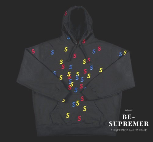 Supreme Embroidered S Logo Hooded Sweatshirt パーカーブラック 新品通販 - Be-Supremer