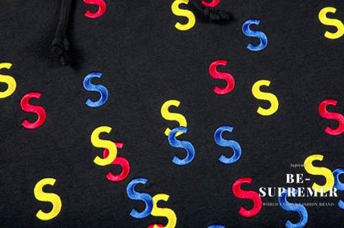 Supreme Embroidered S Logo Hooded Sweatshirt パーカーブラック 新品 ...