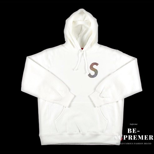 Supreme Swarovski S Logo Hooded Sweatshirt パーカーホワイト 新品通販 - Be-Supremer