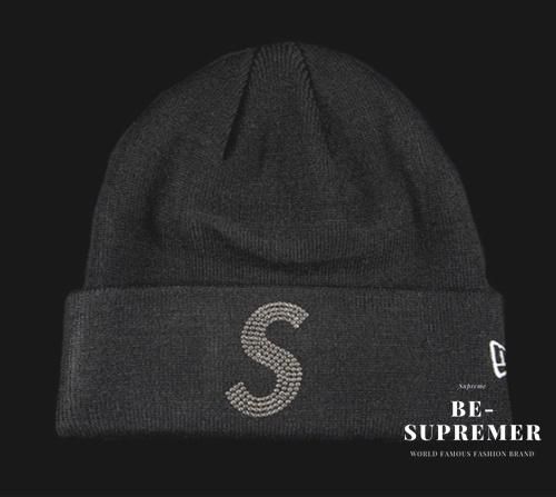 Supreme New Era Swarovski S Logo Beanie ニット帽 ブラック新品の