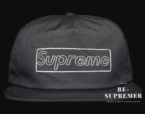 Supreme KAWS Chalk Logo 5Panel Cap キャップ帽子 ブラック新品の通販 - Be-Supremer