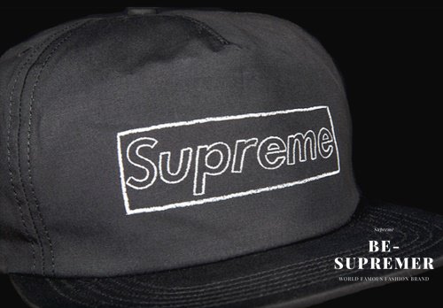 Supreme KAWS Chalk Logo 5Panel Cap キャップ帽子 ブラック新品の通販 - Be-Supremer