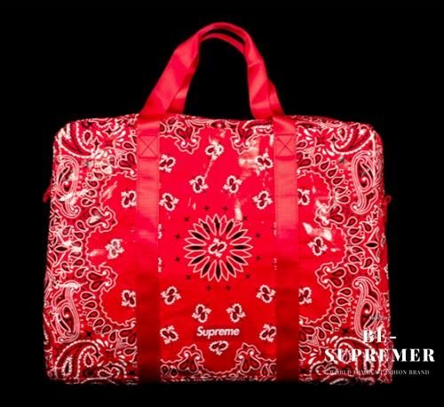 supreme 21ss bandana Tarp Duffle Bag 赤