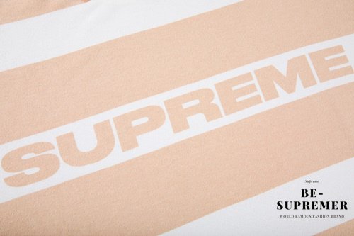 Supreme Printed Stripe S/S Top ピーチ 21ss - Tシャツ/カットソー