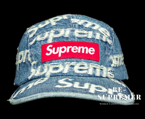 Supreme Frayed Logos Denim Camp Cap キャップ帽子 ブルー新品の通販 - Be-Supremer