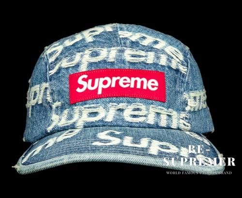 Supreme Frayed Logos Denim Camp Cap Blue | hartwellspremium.com