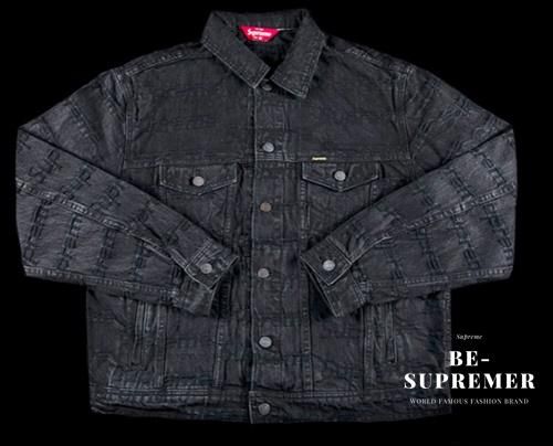 Supreme 2023SS Archive Denim Jacquard Trucker Jacket ジャケット