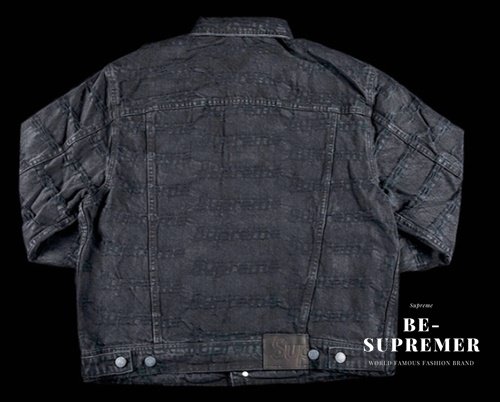 Supreme Frayed Logos Denim Trucker Jacket ジャケット ブラック 新品通販 - Be-Supremer