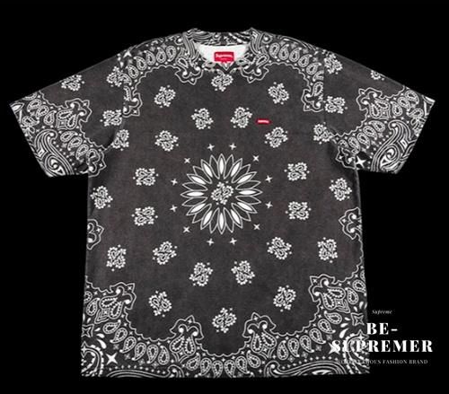 Supreme Small Box Tee ブラックバンダナ 21ss-