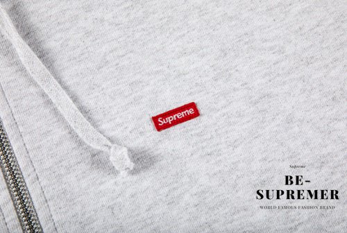 Supreme Small Box Zip Up Hooded Sweatshirt ジップアップ アッシュ