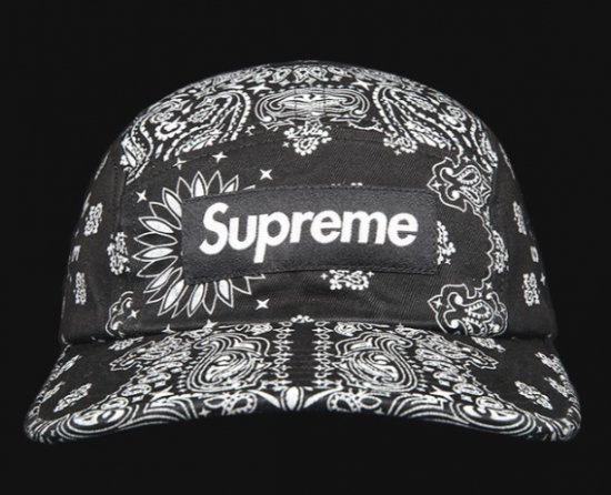 Supreme Bandana Camp Cap キャップ帽子 ブラック新品の通販 - Be-Supremer