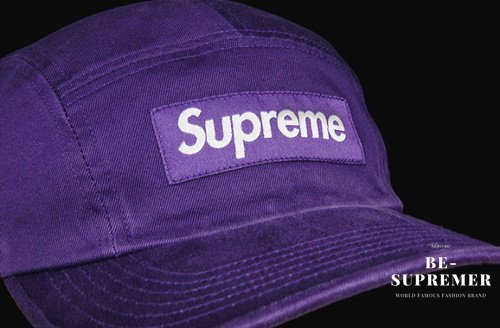 Supreme Washed Chino Camp Cap キャップ帽子 ダークパープル新品の