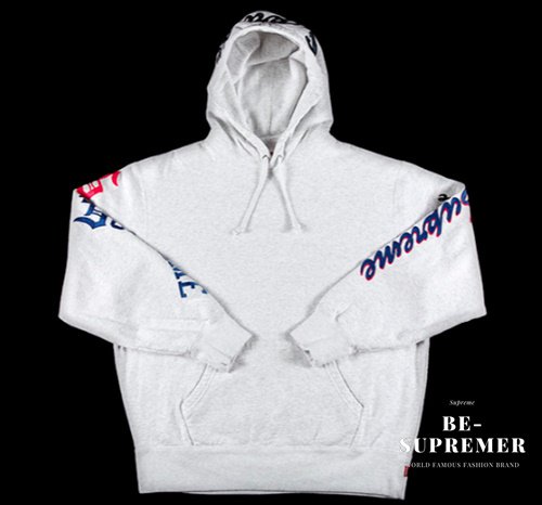 Supreme Multi Logo Hooded Sweatshirt パーカー アッシュグレー 新品 
