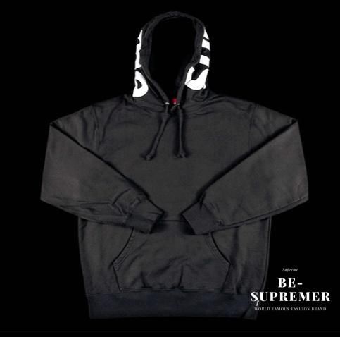 Supreme Contrast Hooded Sweatshirt パーカーブラック 新品通販 - Be-Supremer