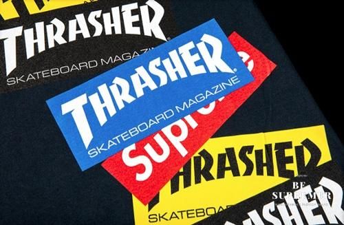 Supreme(シュプリーム) Thrasher Multi Logo L/S Tee ロンT ネイビー