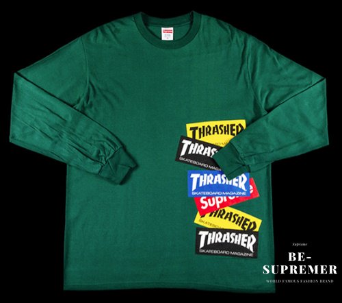 Supreme(シュプリーム) Thrasher Multi Logo L/S Tee ロンT ダークグリーン 新品通販 - Be-Supremer