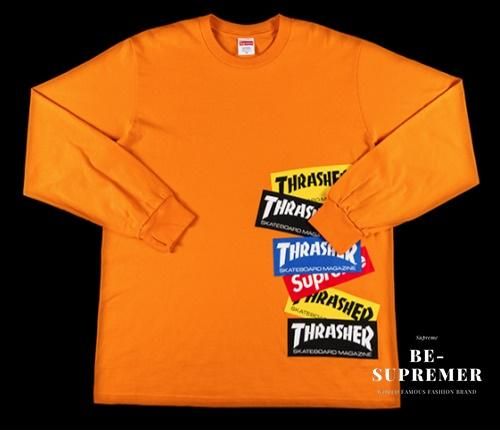 Supreme(シュプリーム) Thrasher Multi Logo L/S Tee ロンT オレンジ ...