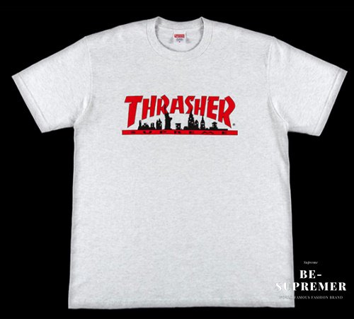 【Supreme通販専門店】Supreme(シュプリーム) Thrasher Skyline Tee Ｔシャツ アッシュグレー新品の通販 -  Be-Supremer