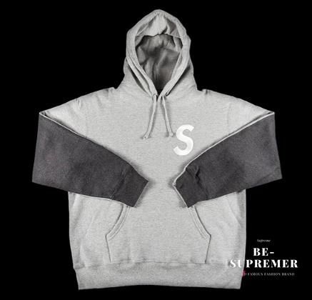 Supreme S Logo Split Hooded Sweatshirt パーカー ヘザーグレー