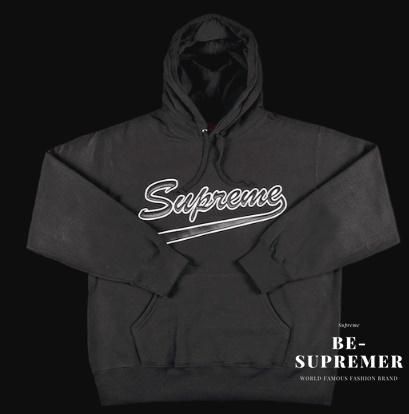 supreme パーカー　ブラック