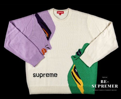 Supreme Faces Sweater パーカー クリーム新品通販 - Be-Supremer