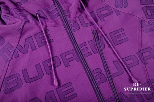 Supreme Logo Ripstop Hooded Track Jacket