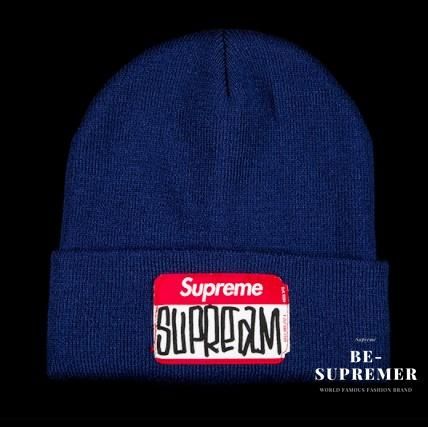 Supreme GONZ NAMETAG BEANIE ネイビー - ニットキャップ/ビーニー