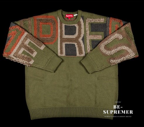 【XL】SUPREME Chenille Logo Sweater