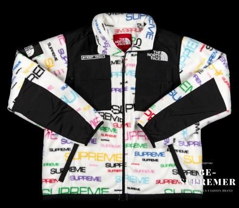 Supreme The North Face Bleached Denim Print Fleece Jacket