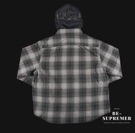 Supreme Hooded Flannel Zip Up Shirt パーカー ブラック 新品通販 ...