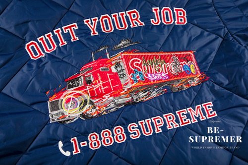 【Supreme通販専門店】Supreme(シュプリーム) Quit Your Job Quilted Work Jacket ジャケット  ネイビー新品の通販 - Be-Supremer