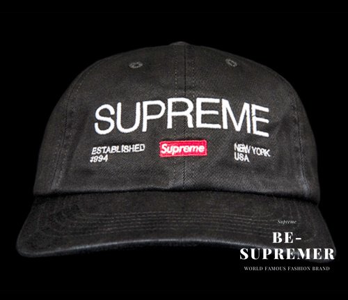 Supreme Est. 1994 6-Panel ブラック帽子