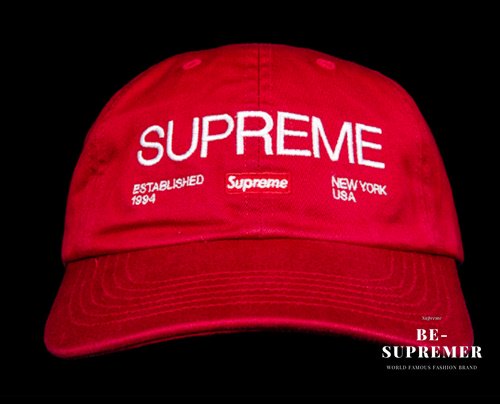 Supreme Est. 1994 6Panel Cap キャップ帽子 レッド新品の通販 - Be