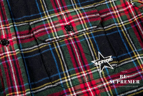 Supreme シュプリーム 21FW Quilted Plaid Flannel Shirt キルト